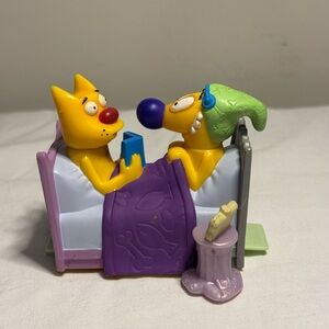 Vintage Burger King Toy Nickelodeon's CatDog Wacky Waker Upper Pull Back You.